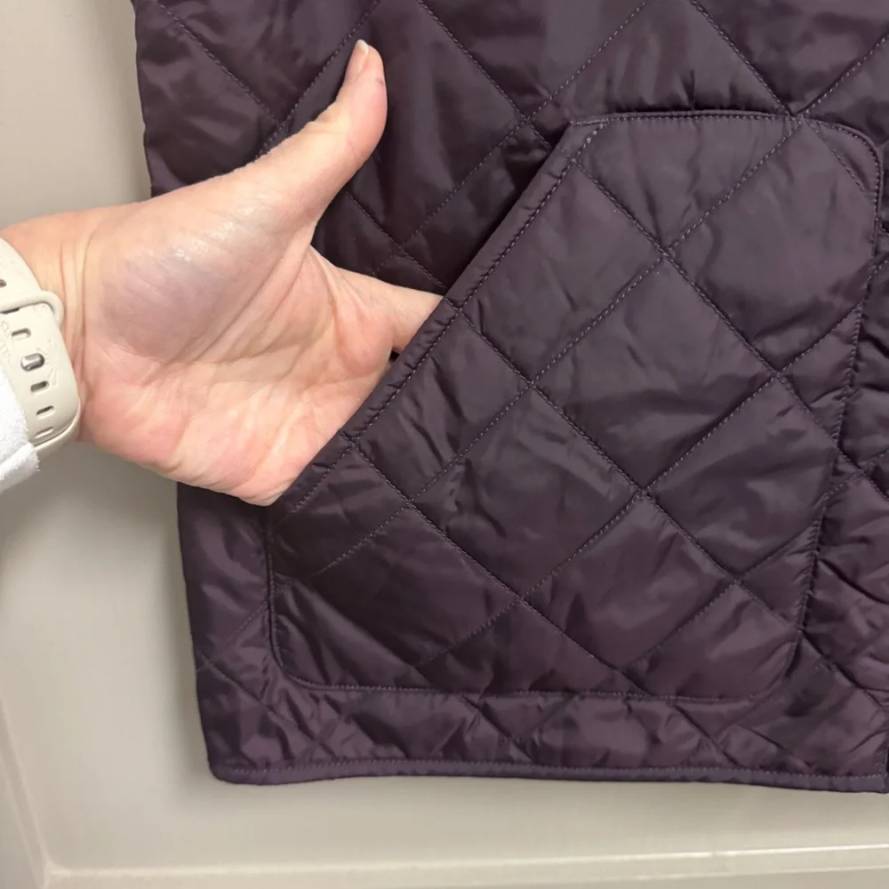 Banana Republic Eggplant Plum‎ Purple Quilted Vest Men’s Size Medium